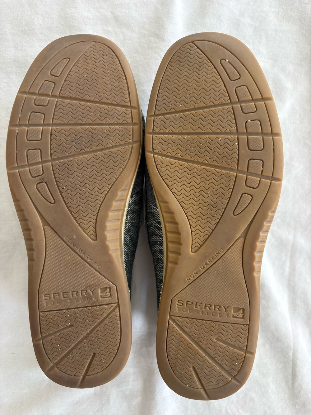 Sperry Top-Sider Suede Boat Shoes Blue Silver Women’s 8.5 - Picture 5 of 5